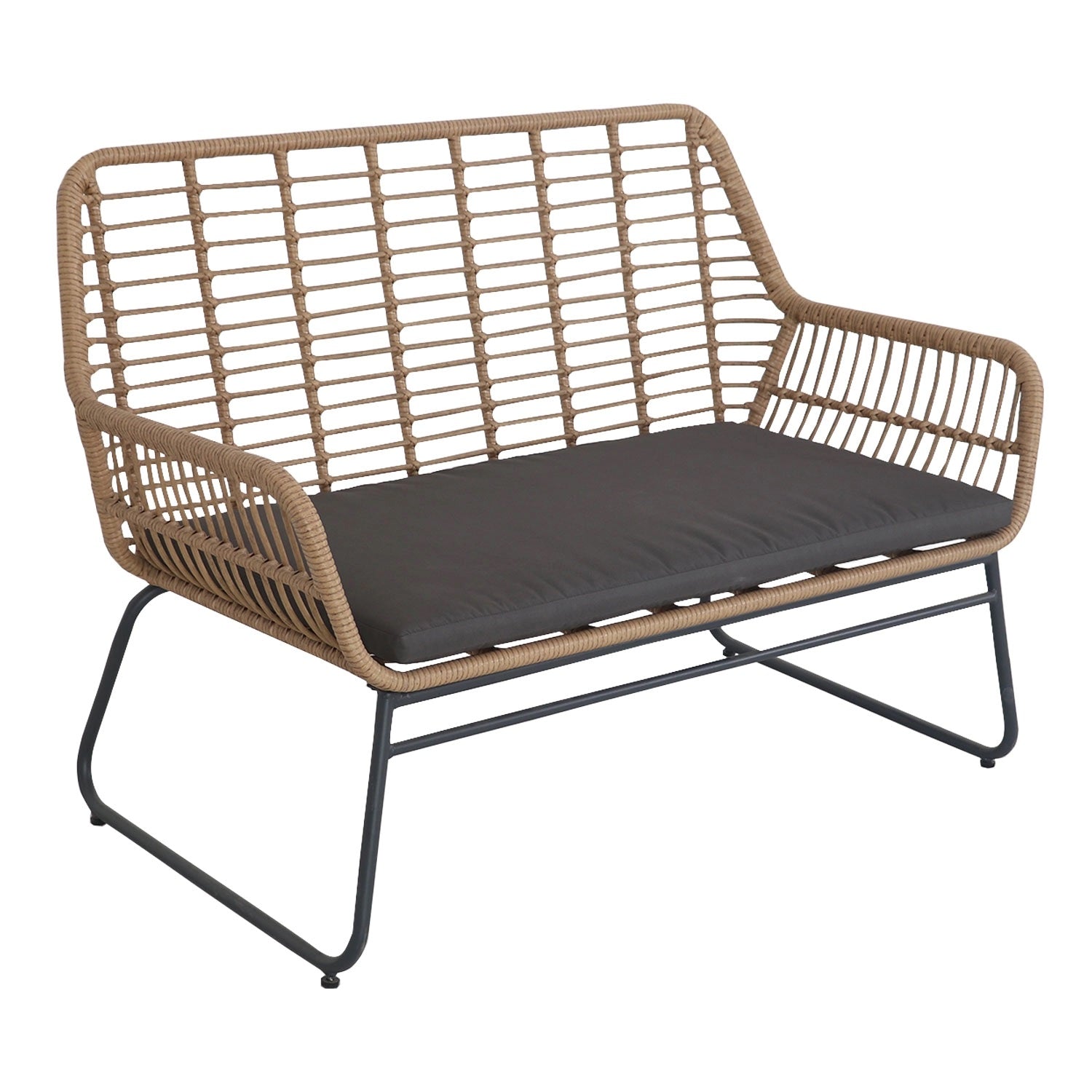 NAPALI - Salon de jardin en résine 4 personnes