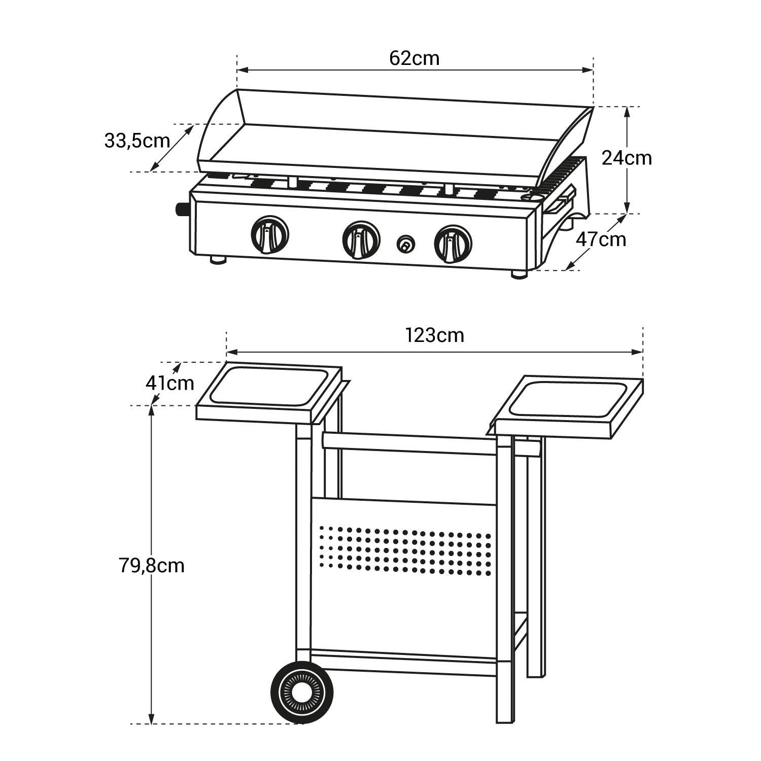COOKER - Plancha au Gaz II avec Chariot