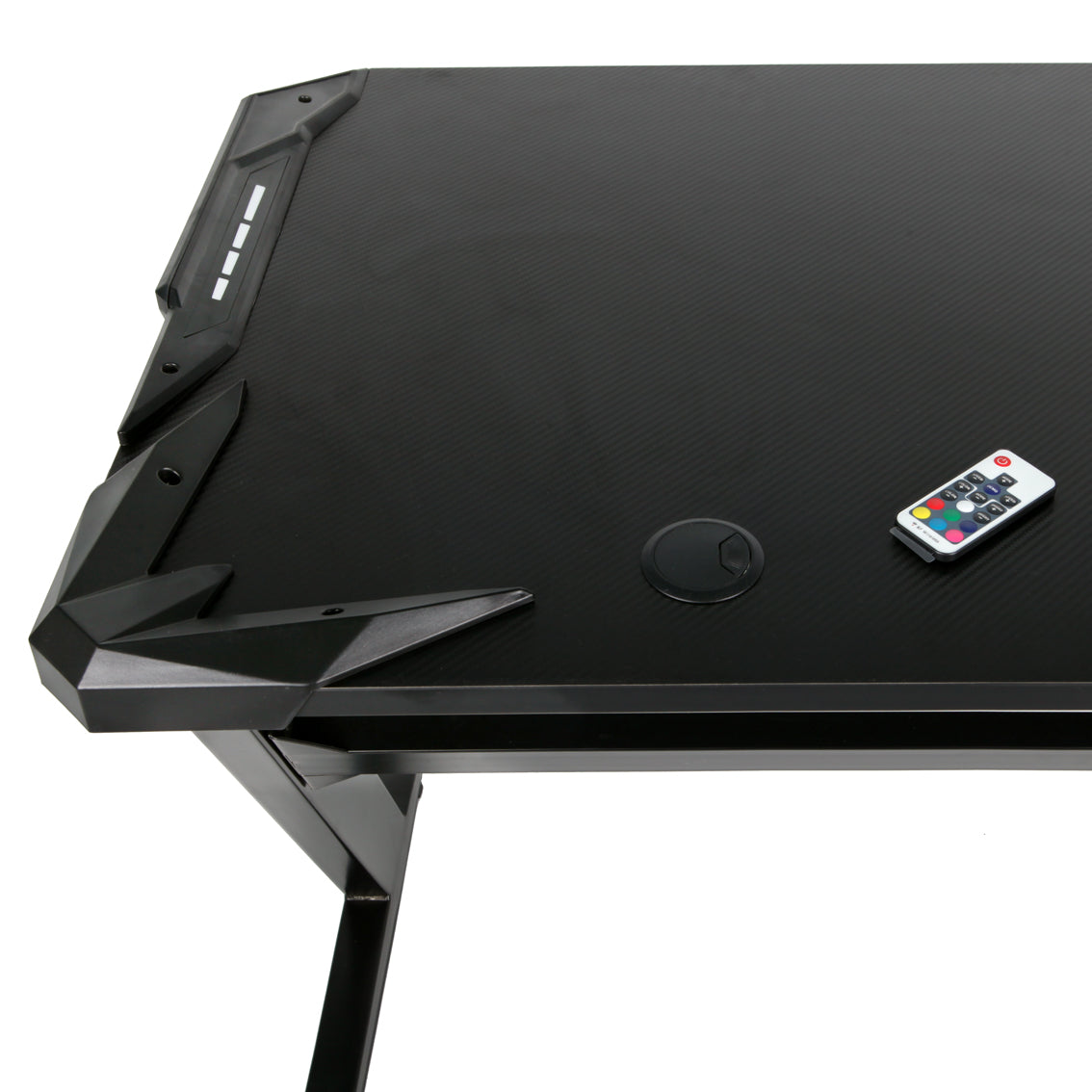 GHOST - Conjunto de Cadeira Gaming e Mesa Inclinada Led