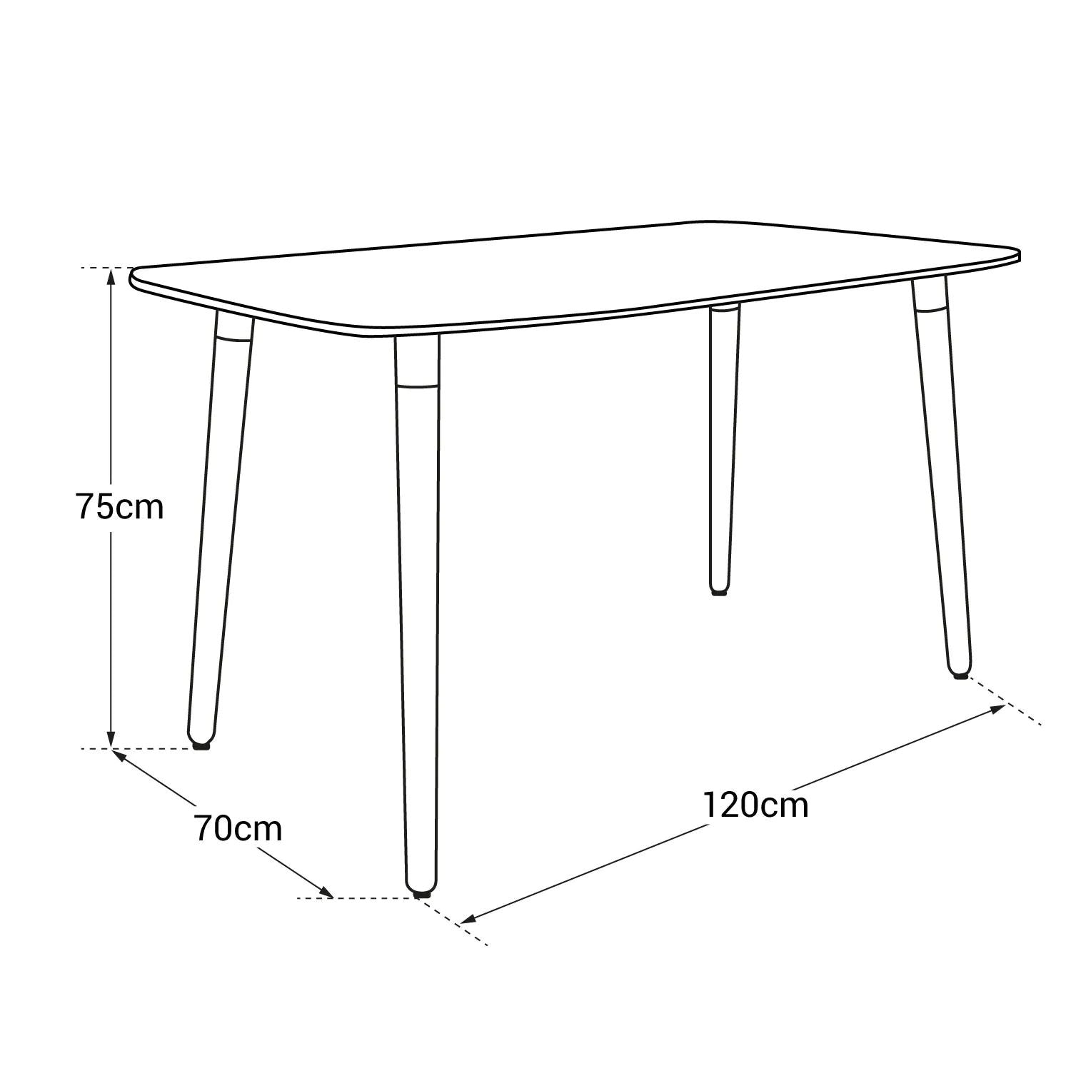 SENJA - Table Rectangulaire 120 x 70 CM