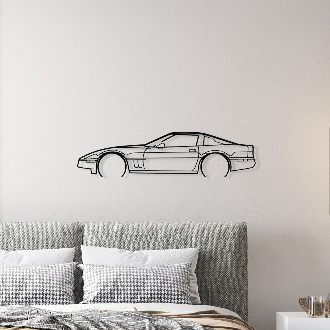 CHEVROLET - CORVETTE C4 - DECORACIÓN DE PARED DE METAL