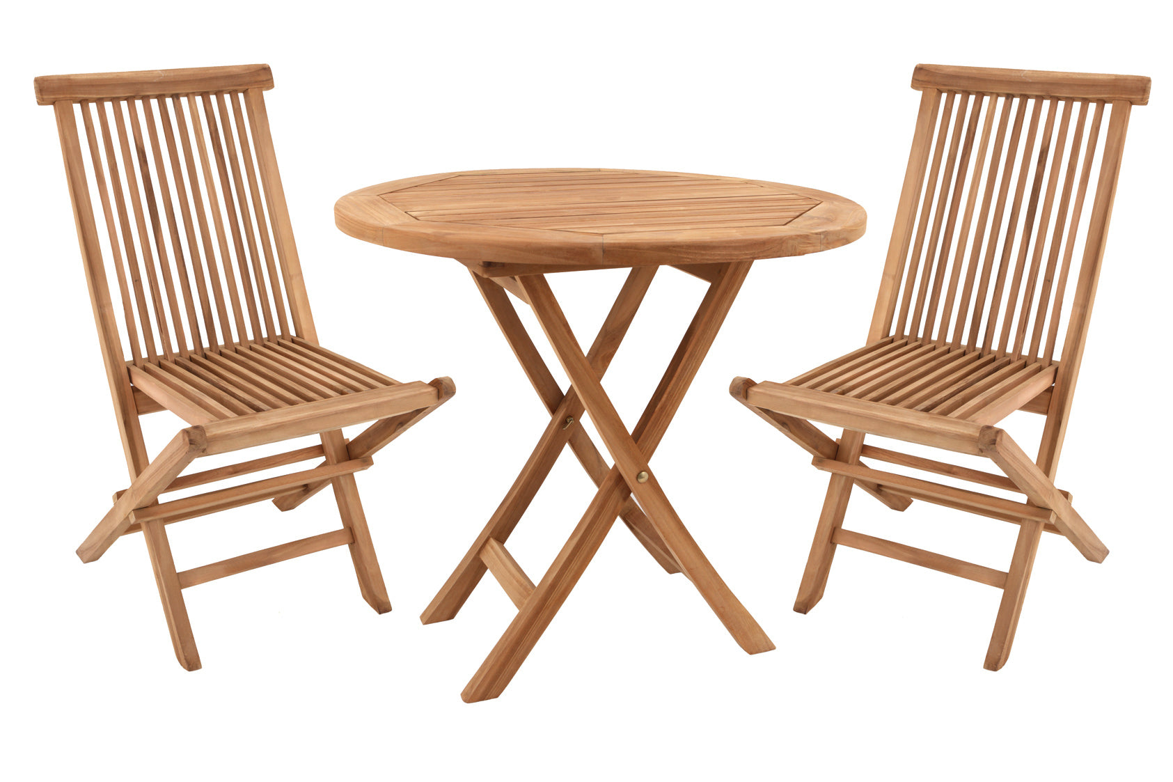 SALENTO - Conjunto de mesa e cadeiras redondas em teca